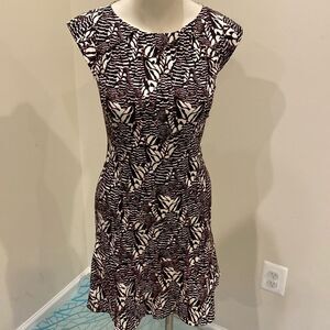 REISS Blue Printed Dress Sz 4 NWOT